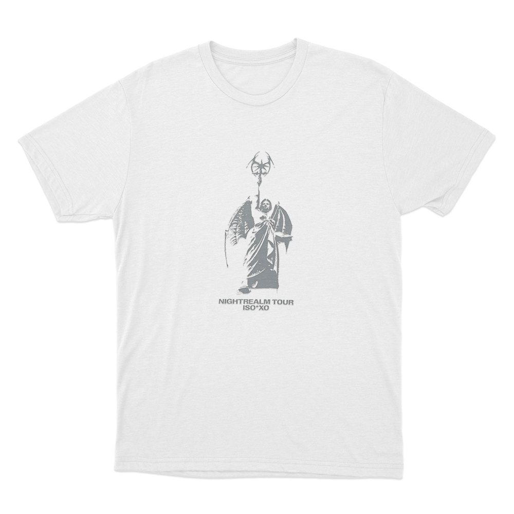 Nightrealm Tour ISOxo Unisex T Shirt White Nightrealm Tour ISOxo Unisex T Shirt White